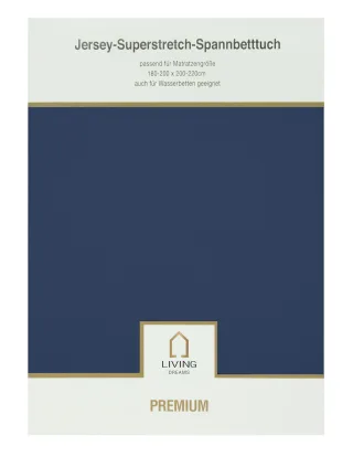 LIVING DREAMS - Jers.Elasthan-Spannbet.PREMIUM navy 603