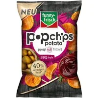 funny-frisch Knabberei, funny frisch Popchips BBQ Style Kartoffelsnack mit BBQ-Geschmack 80g