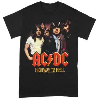 AC/DC - "Highway To Hell" T-Shirt für Herren/Damen Unisex (Schwarz/Rot)