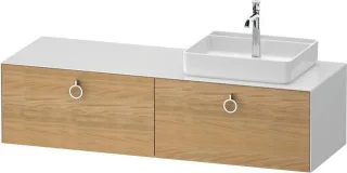 Duravit White Tulip Konsolenwaschtischunterbau wandhängend Natur Eiche & Weiß Matt & Hochglanz 1600x WT4890RH5850000