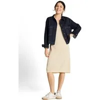 TOM TAILOR Denim Strickkleid Ärmelloses Sommerkleid in 3/4-Länge
