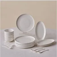 Karaca Geschirr-Set Karaca Forever Bone Fika 22-Teiliges 6-Personen Frühstücksset (22-tlg), 6 Personen, KNOCHENPORZELLAN