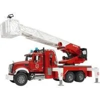 MACK Granite Feuerwehrleiterwagen, Modellfahrzeug rot/weiß, mit Pumpe