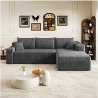 GLP Ecksofa L-Form Cord Sofa, Ohne Montage Sofort Nutzbar, Modular Sofa, Set, Cloud L-Form Cord Ecksofa ohne Montage sofort nutzbar