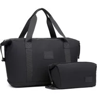 KONO Reisetasche 2-in-1 Set: Erweiterbare Handgepäck-Tasche (36L) + Kosmetiktasche, Praktisches und leichtes Design