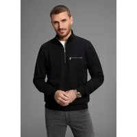 Bruno Banani Sweatshirt mit Troyer Kragen