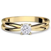 Amoonic Verlobungsring Damen aus Gold (333) mit Zirkonia inkl. Etui mit Doppelherz Gravur (inkl. Schmucketui)