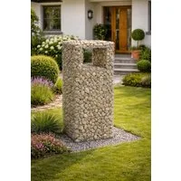 ESTEXO Gabionenzaun Gabione Gabionen Säule 50x50x120 cm Pfosten eckig Steinkorb Mauer Dr