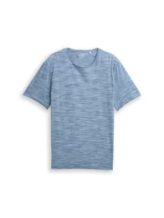 Tom Tailor - T-Shirt in Melange-Optik blue multicolor inject - Gr. - XXXL