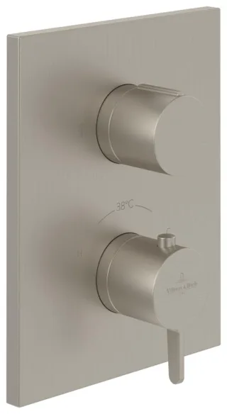 Villeroy & Boch Unterputz-Thermostat 2-Mengereg Conum 150x190x124mm Brushed Nickel Matt TVS12700200064