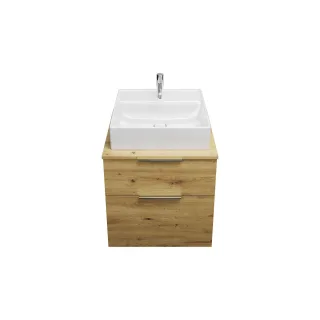 Burgbad Keramik Waschtisch-Set Eqio Eiche Dekor Urban/Alpinweiss, SGUP060F5662C0001 SGUP060F5662C0001