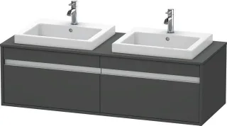 Duravit Ketho Konsolenwaschtischunterbau wandhängend Graphit Matt 1400x550x426 mm - KT6797B4949 KT6797B4949