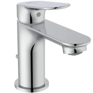 Ideal Standard Waschtisch-Armatur H75 Ceralife O Ausladung 95mm mit Ablaufgarnitur BlueStart Chrom,  BE002AA