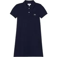 Lacoste Polokleid Lacoste Mädchen-Polokleid aus Petit Piqué – Marineblau