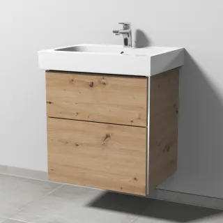 Sanipa 3way Waschtischunterbau zu Geberit iCon Waschtisch mit 2 Auszügen, Eiche Natural-Touch BR65085