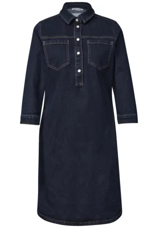 Street One - Jeans-Hemdblusenkleid blau - Gr. - 42