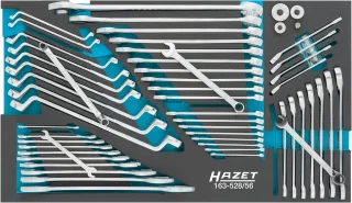 HAZET Schraubenschlüssel-Satz Einlage 56-teilig - 163-528/56