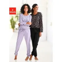 Vivance Dreams by Lascana Pyjama (Packung, 4 tlg., 2 Stück) mit Sternenmuster