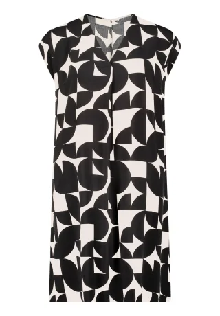Betty & Co - Casual-Kleid schwarz/weiß - Gr. - 38