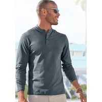 John Devin Henleyshirt mit Stehkragen Regular-Fit, aus Baumwoll-Piqué