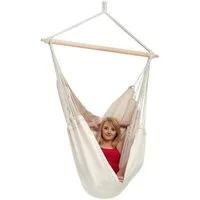 Amazonas Hängesessel Brasil KingSize Hängestuhl (Belastbarkeit 150 kg, Handgefertigt, aus recycelten Materialien), Große Sitzfläche