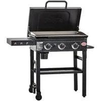 Flat Iron Griddle 3-Brenner, Gasgrill schwarz, Plancha mit 10,5 kW