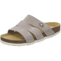 AFS-Schuhe 211374 modische Pantolette für Damen mit Fußbett, bequeme Sandalen aus Leder