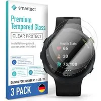 smartect Displayschutzglas Schutzglas Panzerfolie Klar für Garmin Forerunner 45 / 45s / 55, Set, 3 Stück, Schutzfolie Glasschutz Bildschirm