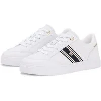 Tommy Hilfiger TH CHIC CUPSOLE WEBBING Plateausneaker Freizeitschuh, Halbschuh, Schnürschuh mit Kontrast-Textilstreifen