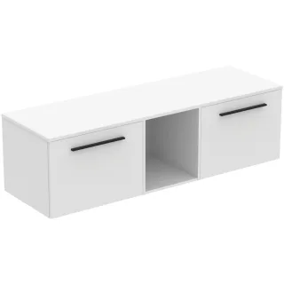 Ideal Standard Möbel-Set 160cm i.life B 2 Auszüge 1 mi.off.Fach Gr.Schwarz Weiß matt, T5845DU T5845DU