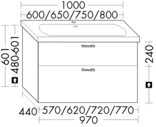 Burgbad WTU.-Schr. Sys30 PG4 Sana 601x770x440 Perlgrau Hochglanz, WYTS077F6563 WYTS077F6563