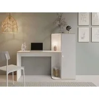 OTTO home Schreibtisch ELLEETE Computertisch mit viel Stauraum, Maße B/T/H: 160/53,3/128,7 cm, Bürotisch mit 1 Tür und mehreren Regalfächern