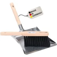 BawiTec Kehrgarnitur Kehrgarnitur Kehrset Handfeger Kehrschaufel Kehrblech Handwerker Set, Aussenbereich, Garten, Werkstatt, Innenbereich, 2-teiliges Set