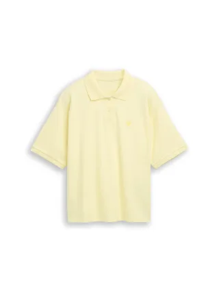 Tom Tailor - Loose Fit Poloshirt soft lemon - Gr. - XL
