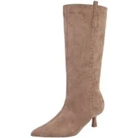 Ital-Design Elegante Damen-Stiefel mit Stiletto und Details Stiefel (90503072) Pfennig-/Stilettoabsatz Stiefel in Hellbraun