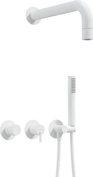 Neuesbad Serie 600 Unterputz Dusch-Set mit fester Kopfbrause Neuesbad Oberfläche: weiss matt NB1NQS_A0XK1