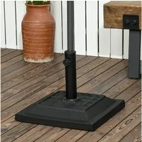 Outsunny Schirmhalter 12 kg Sonnenschirmständer für Ø32/38/48 mm Stangen, für Stöcke bis Ø 48 mm, Schirmständer, 1 tlg., Schirmfuß