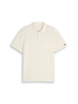 Tom Tailor - Poloshirt mit Brusttasche gardenia white - Gr. - XL