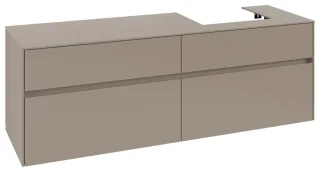 Villeroy & Boch Waschtischunterschrank Collaro C079B0 1600x548x500mm m. Bel. 4 Ausz. Waschtisch re T C079B0VM