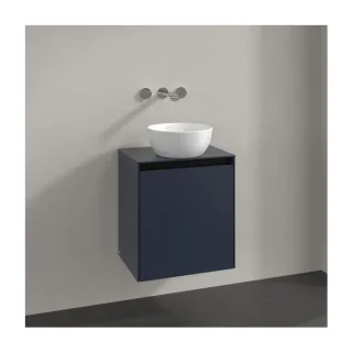Villeroy und Boch Collaro Waschtischunterschrank C149B0VQ 50x54,8x38cm, Waschtisch mittig, LED-Beleuchtung 3,4 W, marine blue