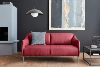 W.SCHILLIG 2,5-Sitzer "sally" mit Metallfüßen in Chrom glänzend, Breite 174 cm