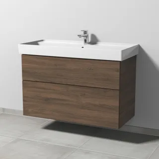 Sanipa 3way Waschtischunterbau zu Villeroy & Boch Collaro Waschtisch mit 2 Auszügen, Eiche-Arizona SM83780