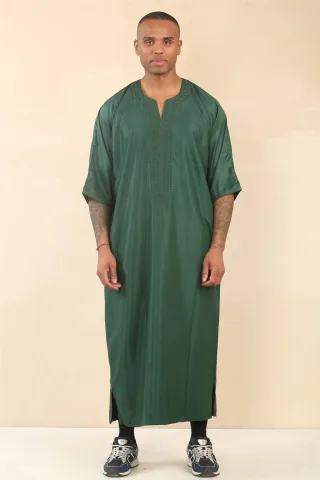 Grüne marokkanische Thobe Djellaba Jubba Robe für Herren Eid