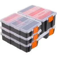 relaxdays Sortimentskasten Sortierbox 4er Set (4 St)