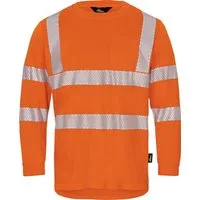 vizwell Langarmshirt Warnschutz Langarm-Shirt mit UV Schutz und Coolpass sehr strapazierfähig und schnell trocknend