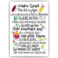Tigerlino Poster Einschulung Geschenk Schulanfang Affirmation Zuckertüte Schulanfänger