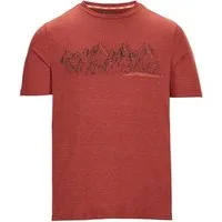 Killtec T-Shirt MN TSHRT C Schnelltrocknendes Herren T-Shirt mit Berg-Print und Melange-Optik
