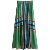 Next Maxirock Plissierter Maxirock aus Satin (1-tlg)
