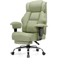 GTPLAYER Gaming-Stuhl für Große und Schwere Personen, ergonomischer Bürostuhl bis 180 kg, 3D Sitzkissen, verstellbar mit Fußstütze für Büro & Gaming