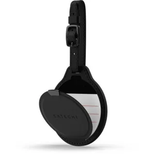 Satechi Vegan-Leather FindAll Luggage Tag Black